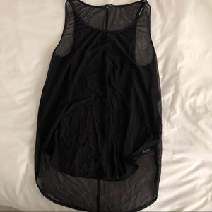 KORAL | black mesh workout tank top